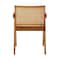 Brown Teak Wood Modern Accent Chair, 20" x 19" x 30"